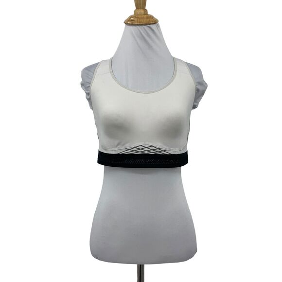 Nike Pro Fierce Reflective Sports Bra Womens L Large Racerback Sheer Panel - Picture 1 of 16